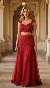 Chic South Asian Woman In Ball Gown Gala Lifestyle Photography