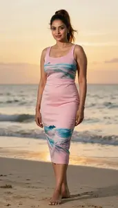 Cocktail Dress Editorial Photography Sri Lankan Woman At Sunset
