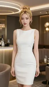 Cocktail Dress Fashion Portrait East Asian Woman At Cocktail Event Event