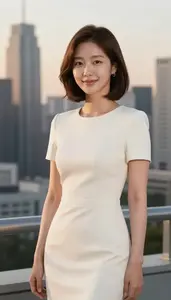 Cocktail Dress Glamour Photography Korean Woman Portrait At Urban
