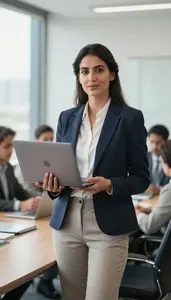 Confident Sales Representative In Professional Setting