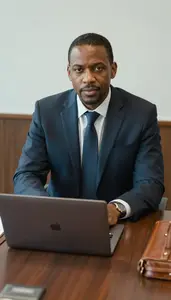 Department Head At Desk In Modern Office