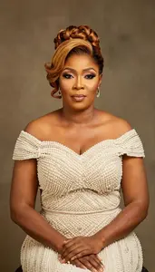 Evening Dress Fashion Portrait Nigerian Woman At Studio Event