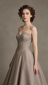 Fair Skinned Woman In Ball Gown Studio Glamour Portrait Photography