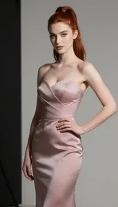 Formal Dress Editorial Photography Western European Woman At Studio