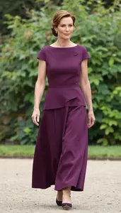Formal Dress Editorial Photography Caucasian Woman At Garden