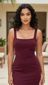 Formal Gown Fashion Portrait Light Skinned Woman At Resort Event