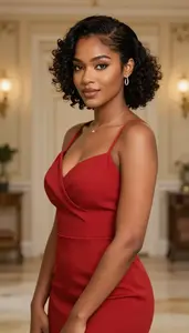 Gala Glamour Portrait Evening Dress On Mixed Race Woman Stock Photography