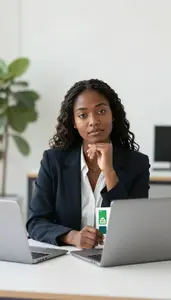 Green Investment Analyst Discussing Esg Integration Strategies Stock Photo