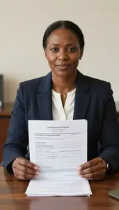Investment Banker Preparing A Credit Report Stock Photo