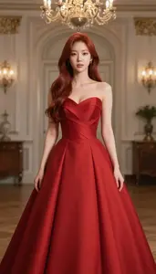 Korean Woman Mid 20s In Ball Gown Gala Portrait Photography