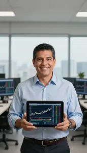 Man Finance Professional Studying Price Action Patterns