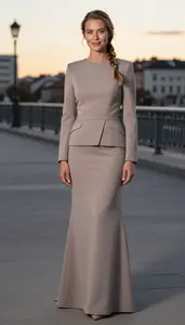 Nordic Woman In Formal Gown Urban Glamour Portrait Photography