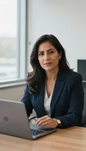 Private Equity Analyst Evaluating A Startup Pitch Deck Stock Photo