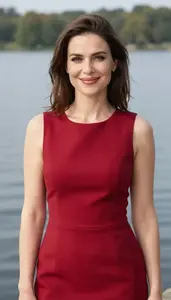 Professional Cocktail Dress Portrait Central European Woman Sunset Shoot