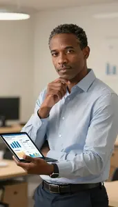 Professional Compliance Officer Analyzing Risk Assessment Models