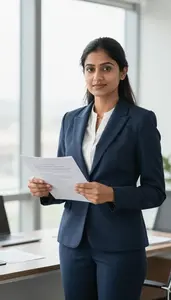 Professional Corporate Lawyer Collaborating With Team