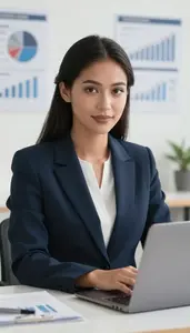 Professional Data Analyst Collaborating With Team