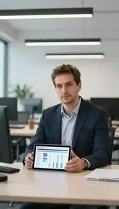 Professional Financial Analyst Conducting Cost Analysis