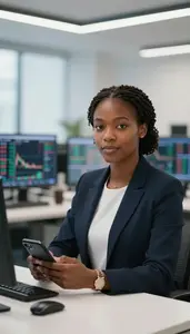 Professional Fixed Income Trader Analyzing Real Time Trading Charts