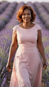 Professional Formal Dress Portrait African Woman Garden Shoot