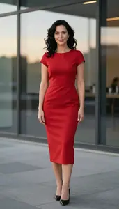 Professional Formal Dress Portrait Scandinavian Woman Urban Shoot