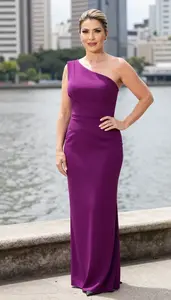 Professional Formal Dress Portrait Brazilian Woman Urban Shoot