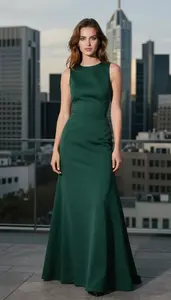 Professional Formal Gown Portrait Central European Woman Urban Shoot
