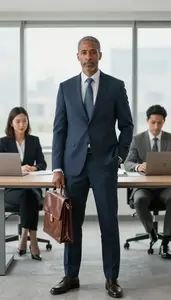 Professional Senior Attorney Collaborating With Team