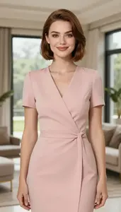 Professional Wrap Dress Portrait Nordic Woman Resort Shoot