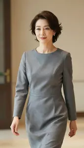 Resort Glamour Portrait Formal Dress On Japanese Woman Stock Photography