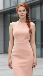 Scandinavian Woman Mid 20s In Formal Gown Urban Portrait Photography