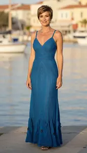 Southern European Woman In Cocktail Dress Sunset Glamour Portrait Photography