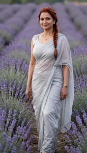 Stunning Indian Woman In Wrap Dress Garden Photography Session