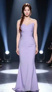 Stunning Korean Woman In Evening Gown Gala Photography Session