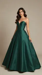 Stunning Latina Woman In Ball Gown Studio Photography Session