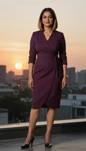 Stunning Sri Lankan Woman In Wrap Dress Urban Photography Session