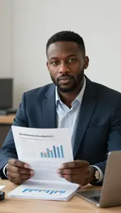 Successful Asset Allocation Specialist Conducting Fundamental Analysis On