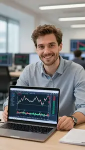 Successful Commodities Trader Studying Price Action Patterns
