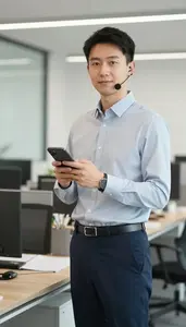 Successful Customer Service Manager Working On Laptop
