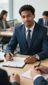 Successful Paralegal Working On Laptop