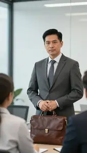 Successful Procurement Manager Working On Laptop