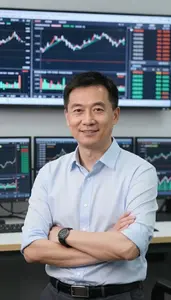 Successful Quantitative Trader Reviewing Live Market Data Feeds