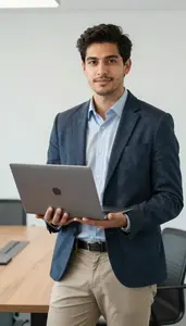 Talent Acquisition Manager Reviewing Documents In Office