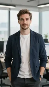 Web Developer At Desk In Modern Office