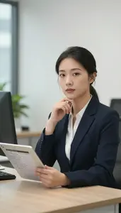 Woman Finance Professional Preparing A Credit Report
