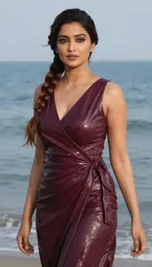 Wrap Dress Glamour Photography South Asian Woman Portrait At Resort