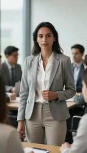 Account Manager At Work In Modern Office Setting