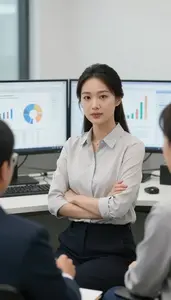 Actuary Presenting Risk Analysis To Management Stock Photo