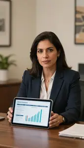 Asset Allocation Specialist Studying Sector Rotation Patterns Stock Photo